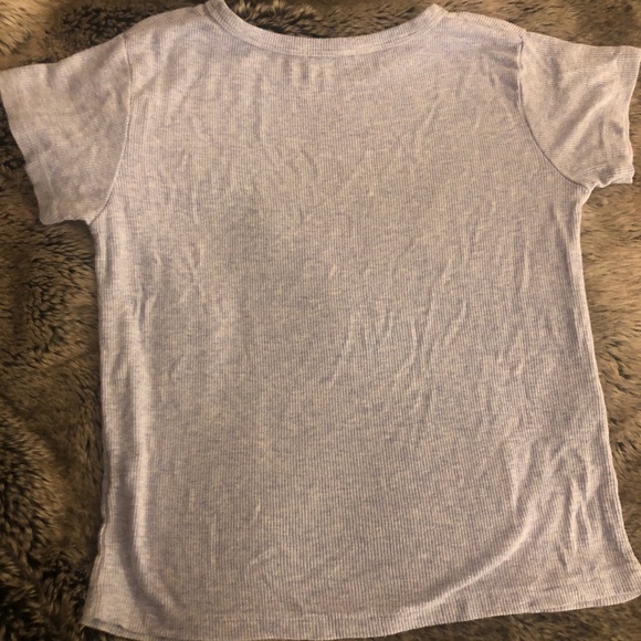 Brandy Melville Light Blue Ribbed Crop Top - Picture 5 of 5